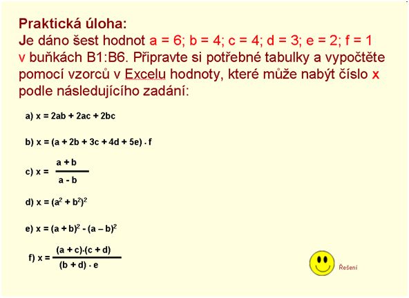 Excel v matematice